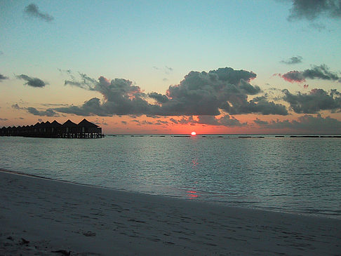 Sonnenuntergang auf den Malediven Fotos